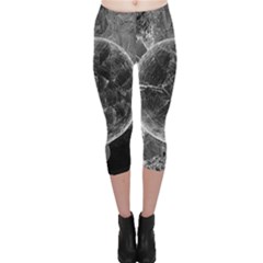 Space Universe Earth Rocket Capri Leggings  by Ket1n9