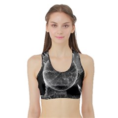 Space Universe Earth Rocket Sports Bra With Border by Ket1n9