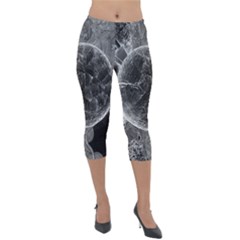 Space Universe Earth Rocket Lightweight Velour Capri Leggings  by Ket1n9