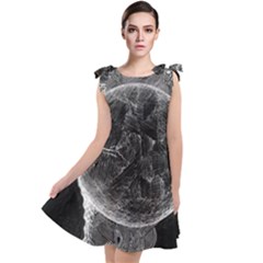 Space Universe Earth Rocket Tie Up Tunic Dress