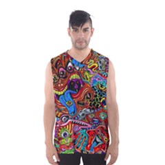 Art Color Dark Detail Monsters Psychedelic Men s Basketball Tank Top by Ket1n9