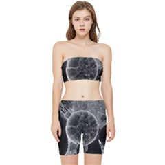 Space Universe Earth Rocket Stretch Shorts And Tube Top Set by Ket1n9