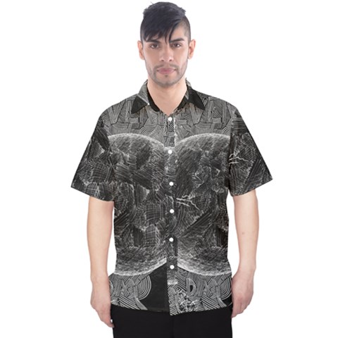 Space Universe Earth Rocket Men s Hawaii Shirt by Ket1n9