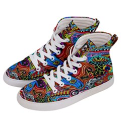 Art Color Dark Detail Monsters Psychedelic Women s Hi-top Skate Sneakers by Ket1n9