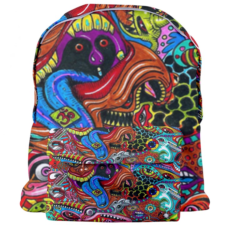 Art Color Dark Detail Monsters Psychedelic Giant Full Print Backpack