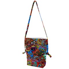 Art Color Dark Detail Monsters Psychedelic Folding Shoulder Bag by Ket1n9