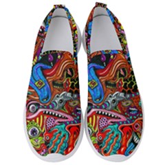 Art Color Dark Detail Monsters Psychedelic Men s Slip On Sneakers by Ket1n9