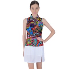 Art Color Dark Detail Monsters Psychedelic Women s Sleeveless Polo T-shirt by Ket1n9