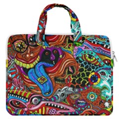 Art Color Dark Detail Monsters Psychedelic Macbook Pro 13  Double Pocket Laptop Bag by Ket1n9