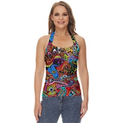 Art Color Dark Detail Monsters Psychedelic Basic Halter Top by Ket1n9