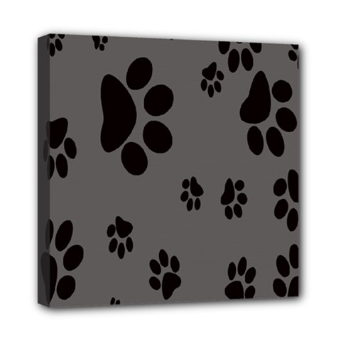 Dog Foodprint Paw Prints Seamless Background And Pattern Mini Canvas 8  X 8  (stretched) by Ket1n9