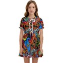 Art Color Dark Detail Monsters Psychedelic Kids  Sweet Collar Dress View1