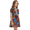 Art Color Dark Detail Monsters Psychedelic Kids  Sweet Collar Dress View2