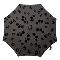 Dog Foodprint Paw Prints Seamless Background And Pattern Hook Handle Umbrellas (large) by Ket1n9