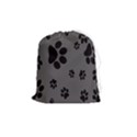 Dog Foodprint Paw Prints Seamless Background And Pattern Drawstring Pouch (Medium) View1