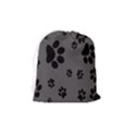 Dog Foodprint Paw Prints Seamless Background And Pattern Drawstring Pouch (Medium) View2