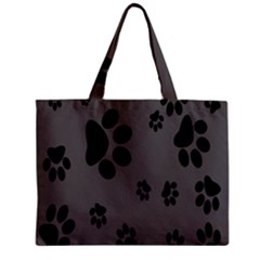 Dog Foodprint Paw Prints Seamless Background And Pattern Zipper Mini Tote Bag by Ket1n9