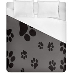 Dog Foodprint Paw Prints Seamless Background And Pattern Duvet Cover (california King Size) by Ket1n9