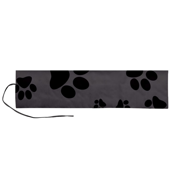 Dog Foodprint Paw Prints Seamless Background And Pattern Roll Up Canvas Pencil Holder (L)