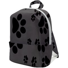 Dog Foodprint Paw Prints Seamless Background And Pattern Zip Up Backpack by Ket1n9