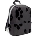 Dog Foodprint Paw Prints Seamless Background And Pattern Zip Up Backpack View2