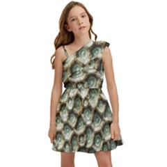 Ocean Pattern Kids  One Shoulder Party Dress by Ket1n9