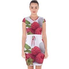 Fruit Healthy Vitamin Vegan Capsleeve Drawstring Dress  by Ket1n9