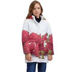 Fruit Healthy Vitamin Vegan Kids  Hooded Longline Puffer Jacket by Ket1n9