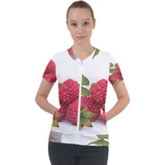 Fruit Healthy Vitamin Vegan Short Sleeve Zip Up Jacket by Ket1n9