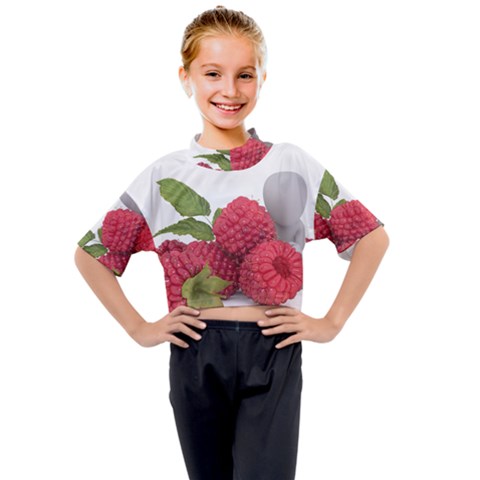 Fruit Healthy Vitamin Vegan Kids Mock Neck T-shirt by Ket1n9