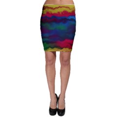 Watercolour Color Background Bodycon Skirt by Ket1n9