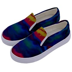 Watercolour Color Background Kids  Canvas Slip Ons by Ket1n9