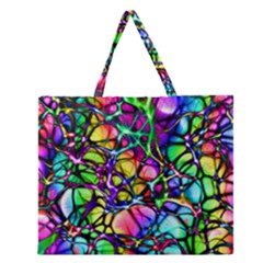 Network Nerves Nervous System Line Zipper Large Tote Bag by Ket1n9