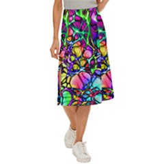 Network Nerves Nervous System Line Midi Panel Skirt by Ket1n9