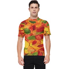 Leaves Texture Men s Short Sleeve Rash Guard by Ket1n9