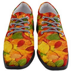 Leaves Texture Women Heeled Oxford Shoes by Ket1n9