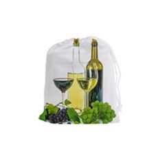 White Wine Red Wine The Bottle Drawstring Pouch (medium) by Ket1n9