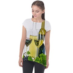 White Wine Red Wine The Bottle Cap Sleeve High Low Top by Ket1n9