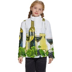 White Wine Red Wine The Bottle Kids  Puffer Bubble Jacket Coat by Ket1n9