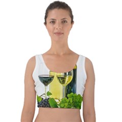 White Wine Red Wine The Bottle Velvet Crop Top by Ket1n9