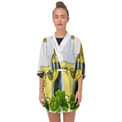 White Wine Red Wine The Bottle Half Sleeve Chiffon Kimono by Ket1n9