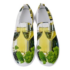 White Wine Red Wine The Bottle Women s Slip On Sneakers by Ket1n9