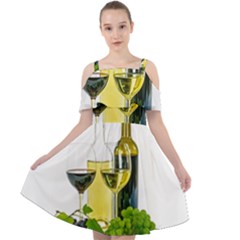 White Wine Red Wine The Bottle Cut Out Shoulders Chiffon Dress by Ket1n9