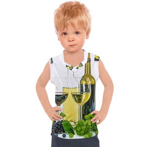 White Wine Red Wine The Bottle Kids  Sport Tank Top by Ket1n9