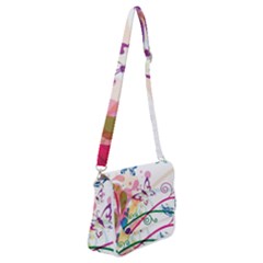 Butterfly Vector Art Shoulder Bag With Back Zipper by Ket1n9