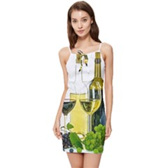 White Wine Red Wine The Bottle Summer Tie Front Dress by Ket1n9