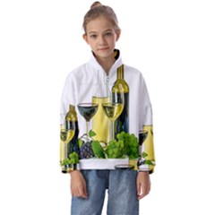 White Wine Red Wine The Bottle Kids  Half Zip Hoodie by Ket1n9