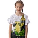 White Wine Red Wine The Bottle Kids  Cut Out Flutter Sleeves View1