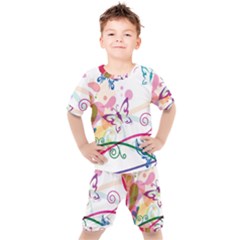 Butterfly Vector Art Kids  T-shirt And Shorts Set by Ket1n9