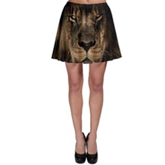 African Lion Mane Close Eyes Skater Skirt by Ket1n9